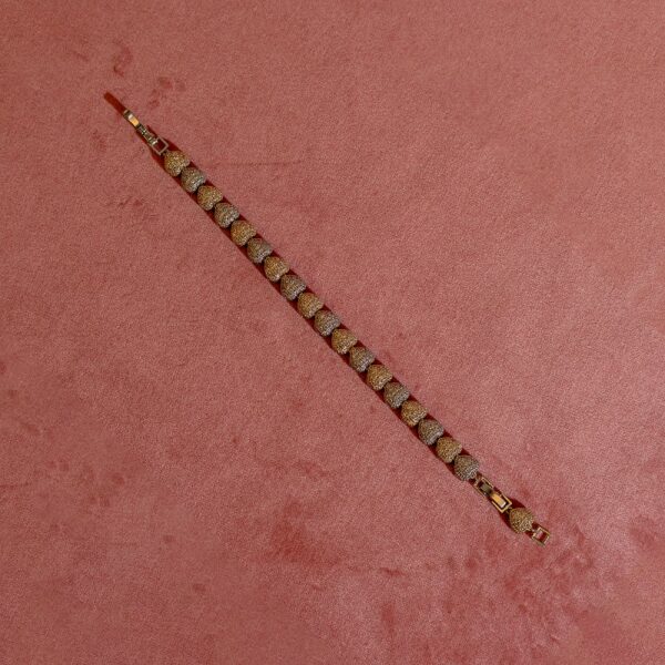 İki Renk Kalpli Çelik Bileklik