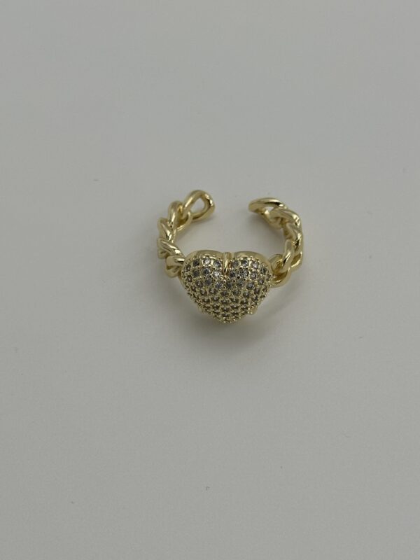 Zincir Formlu Kalpli Çelik Yüzük