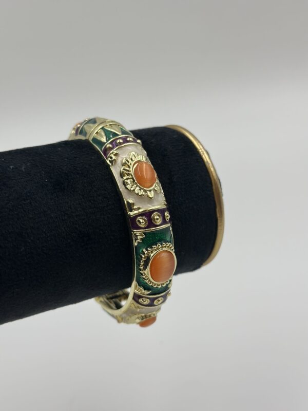 TURUNCU TAŞLI ETNİK KELEPÇE