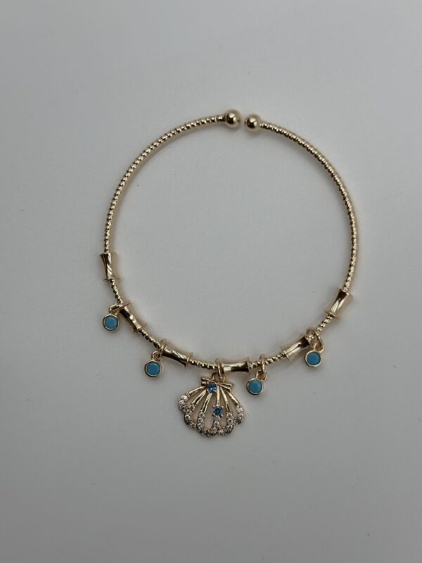 AZURE SHELL CHARM ÇELİK BİLEZİK