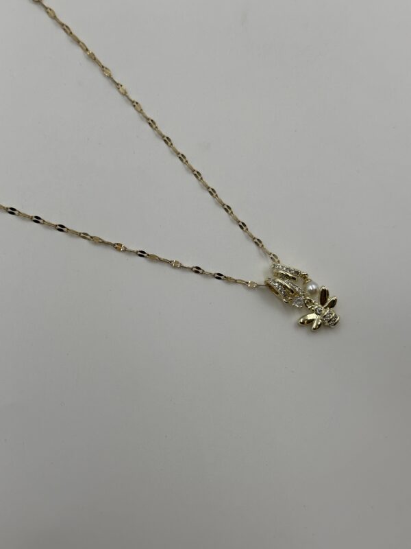 ARI CHARM İNCİ DETAYLI ÇELİK KOLYE