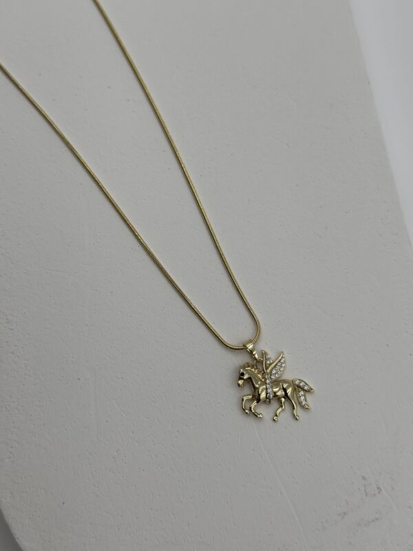 KANATLI AT ÇELİK KOLYE