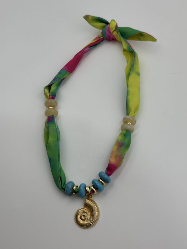 ÇELİK CHARM FULAR KOLYE