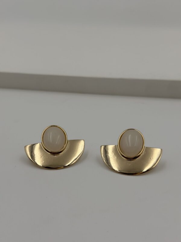 YARIM AY TAŞLI ÇELİK KÜPE