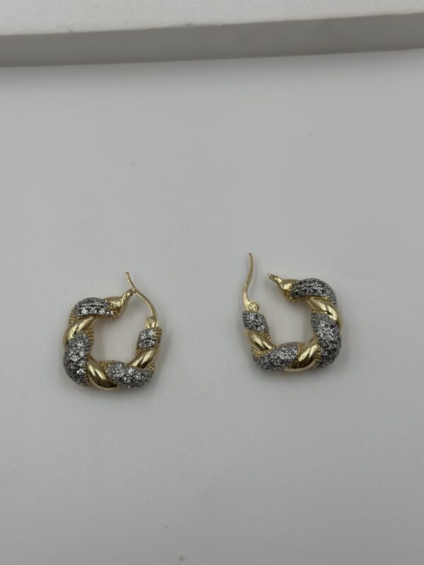 TWİST IŞILTI HALKA KÜPE