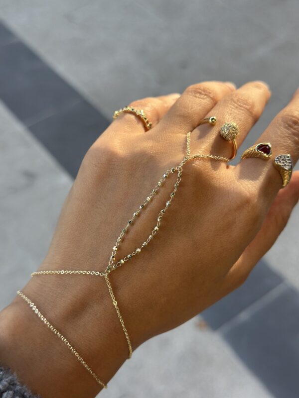 GOLD MİNİMAL TAŞ DİZİLİ ŞAHMERAN