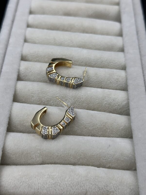 TAŞLI LÜKS ÇELİK KÜPE