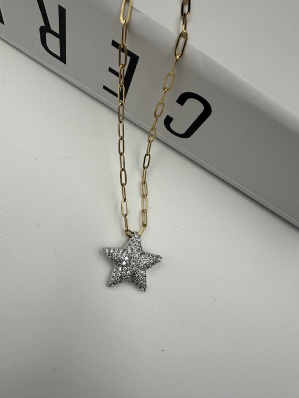 LUXE STAR IŞILTI ÇELİK KOLYE