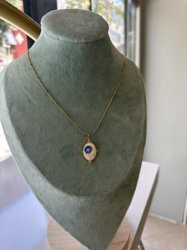 SOFT NAZAR ÇELİK KOLYE