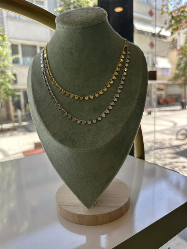 MİNİ KALP CHARM ÇELİK KOLYE-GOLD&SİLVER