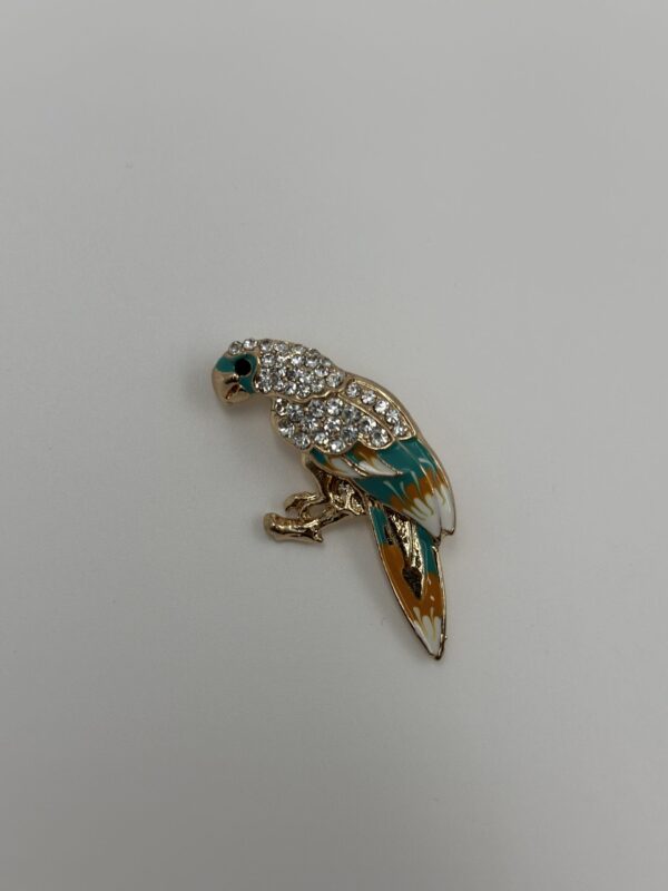 TAŞLI PAPAĞAN BROŞ