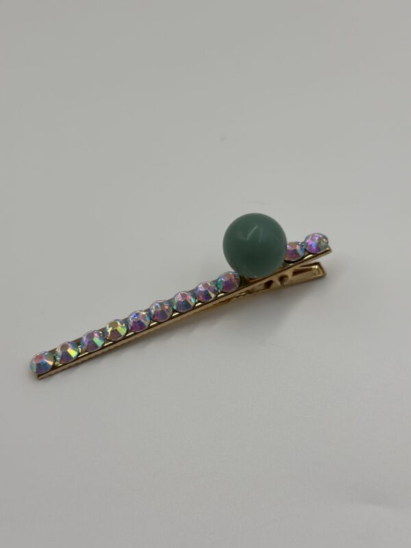 KRİSTALLİ YEŞİL İNCE TOKA