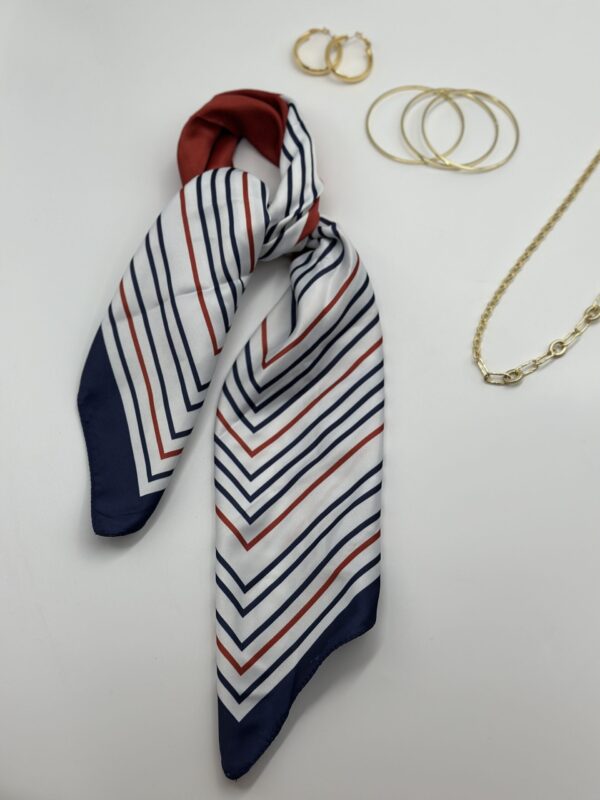 ÇİZGİLİ SATEN FULAR