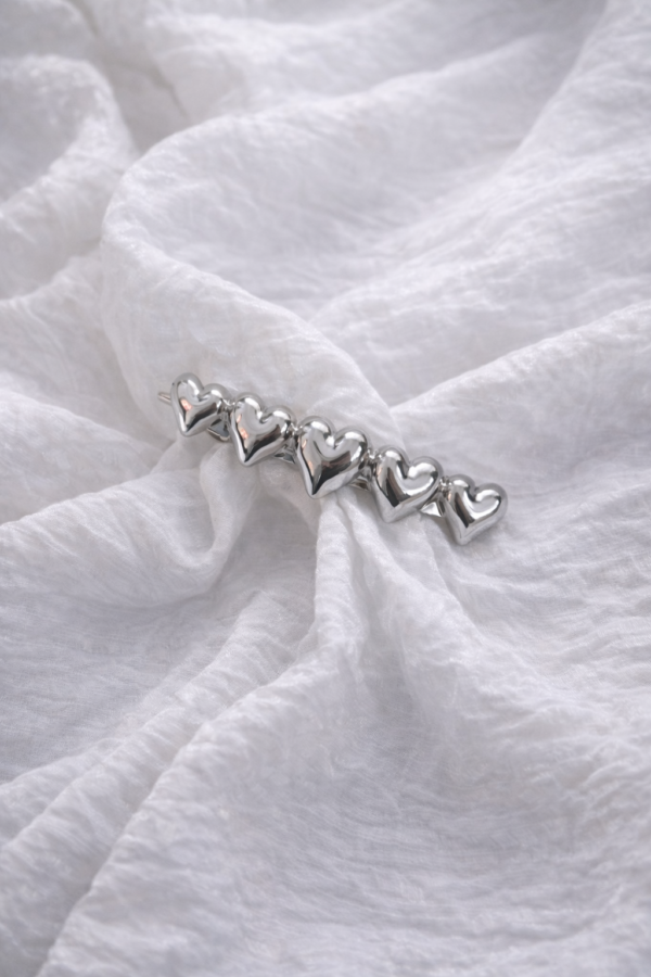Silver Hearts Saç Tokası