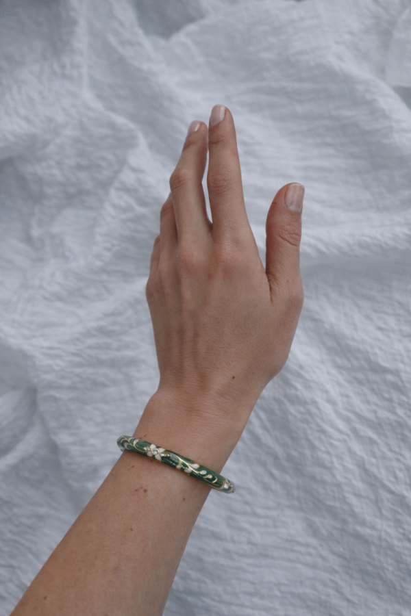 Riviera Mine Desenli Yeşil Bileklik