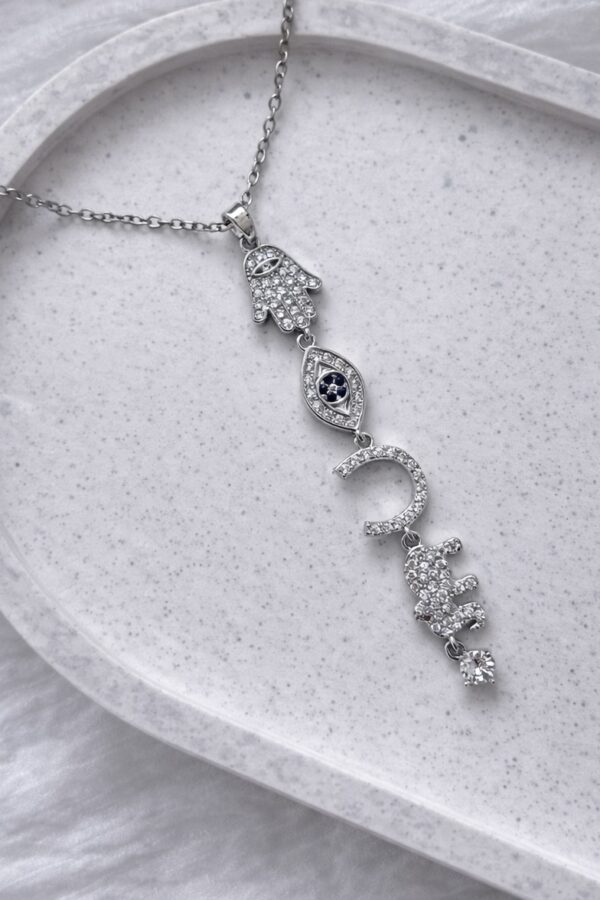 Astra sİLVER Taş Detaylı Sarkık Kolye