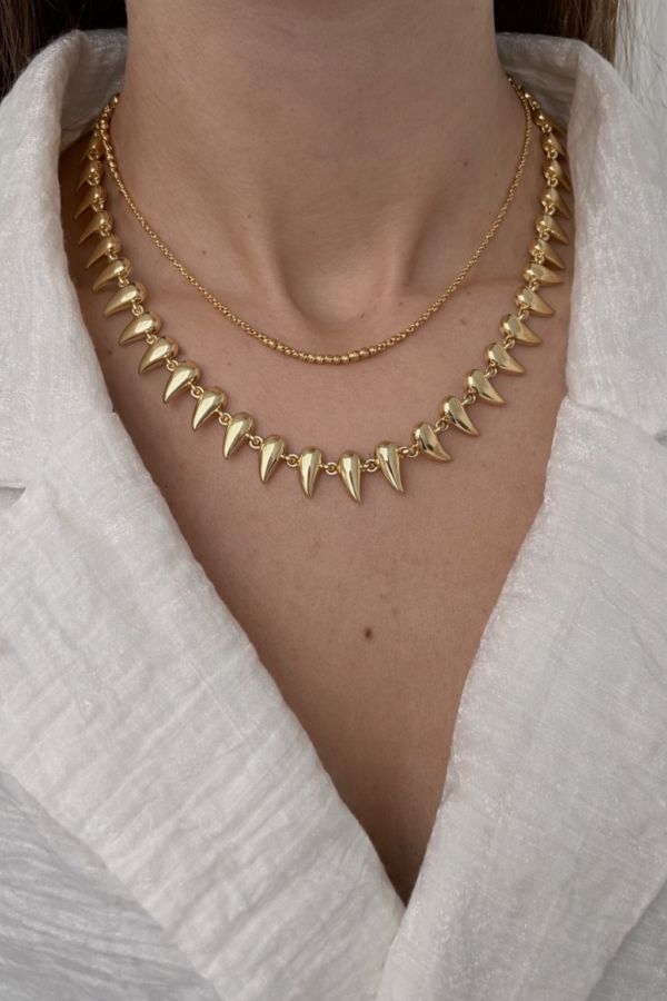 Ateiler Fang Gold İkili Set Kolye