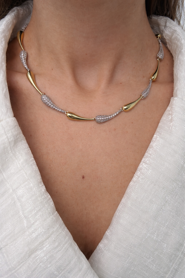 Lueva Modern Gold-Silver Kolye