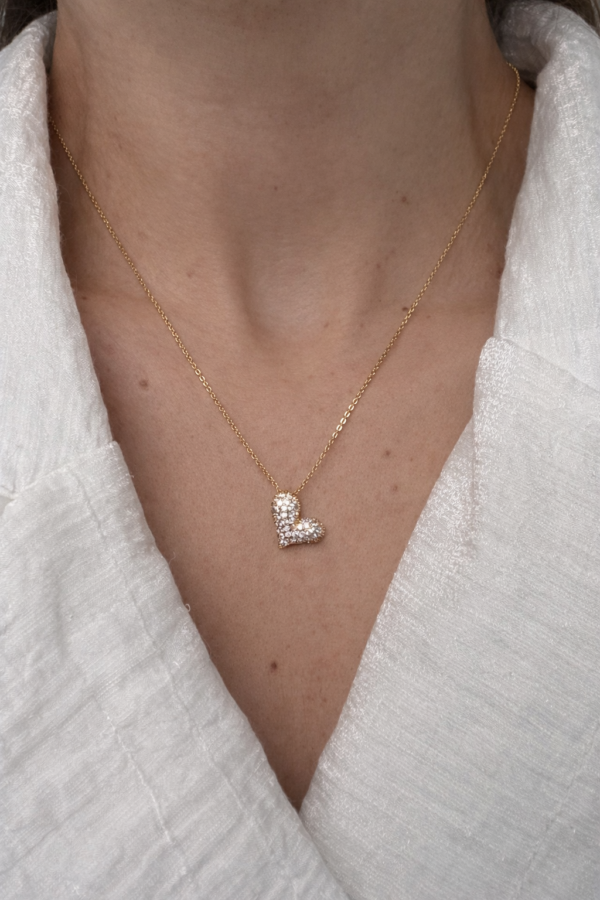 MiNİ Parıltılı KALP KOLYE