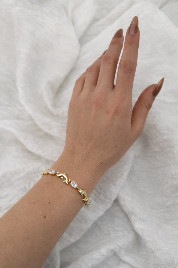 BLOSE gold taş detay figür bileklik