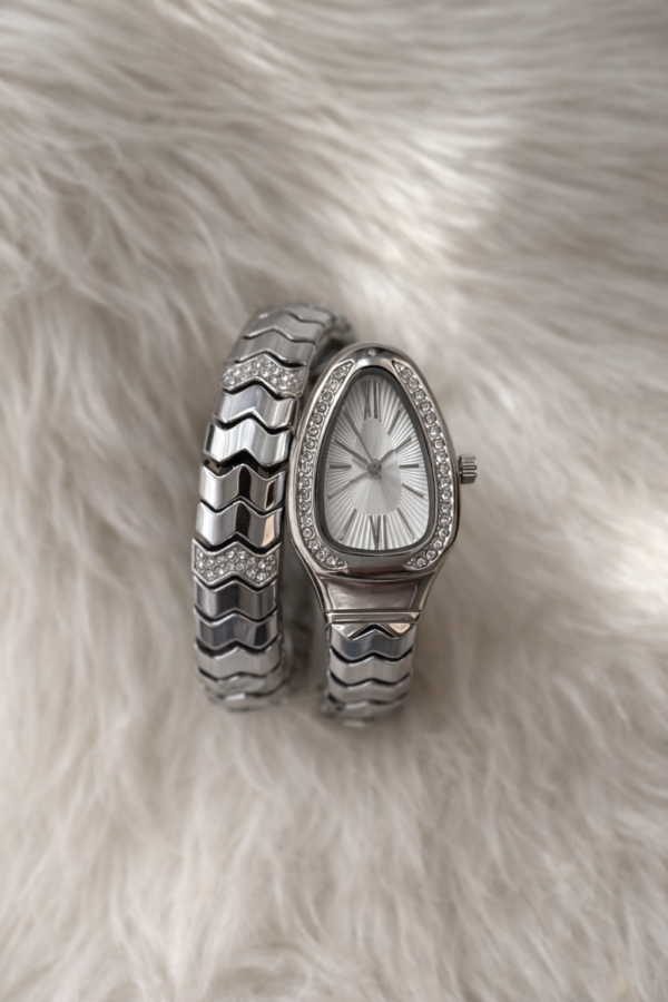 SNAKE SİLVER PARILTILI SARMAL SAAT
