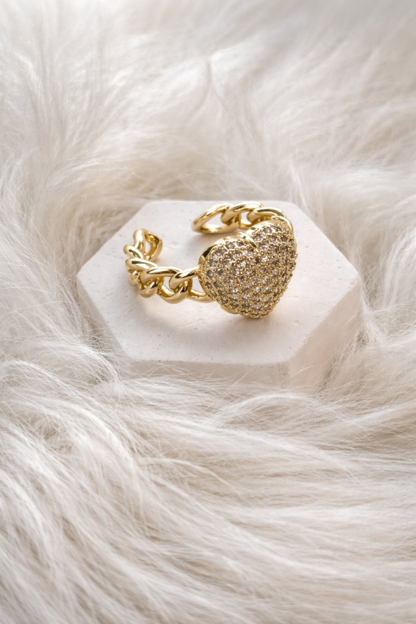 Monarch Heart Gold Parıltı Yüzük