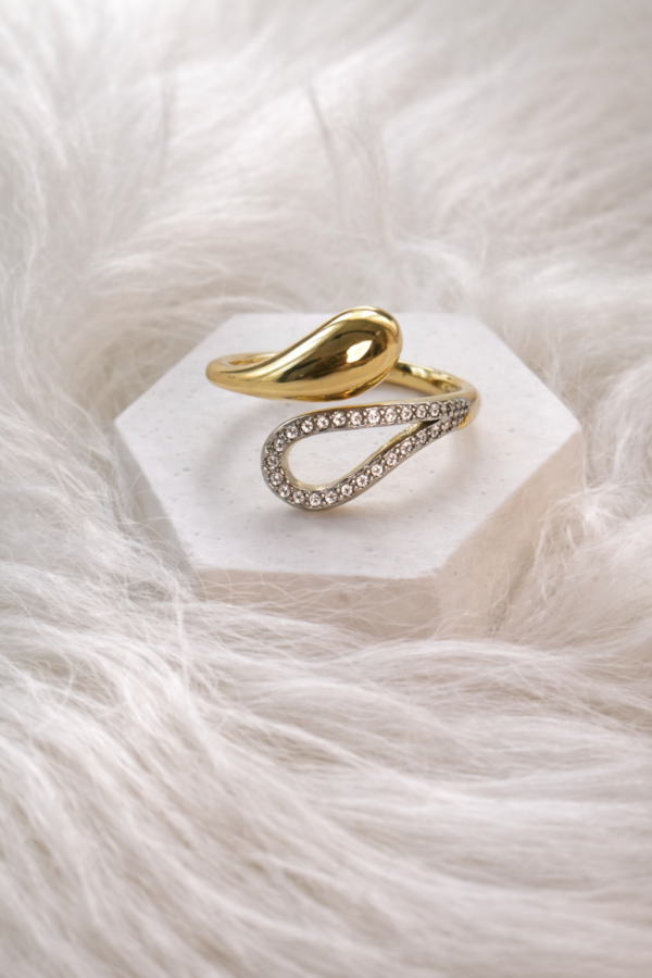 Bond Parıltılı Gold Yüzük